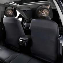 Set Of 2 Fun Car Headrest Covers - Featuring Expressive Cat Designs, No Filling Required, Quick Installation, Fits All Cars, SUVs, And Trucks - Perfect For Halloween, Christmas, And Everyday Decoration - Unisex Fun Car Interior Accessory - Easy Clip-On Installation - 貓咪 - 查看 4