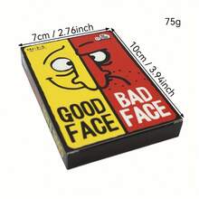 "Good Face Bad Face: 2-5 Player Party Game, Hilarious Bluffing & Guessing Game (React To Scenarios With Good/Bad Faces), Quick Lighthearted Gameplay, Includes Funny Prompt Cards, Ideal For Game Nights, Gatherings & Hobby Enthusiasts Seeking Playful, Competitive Group Fun" - Multicolor - View 7