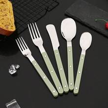 5 st smörkniv rostfritt stål smörkniv ost akrylhandtag ost bröd syltskärare multifunktionell matporslin - Multifärgad - Visa 5