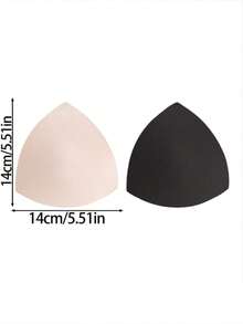 8pcs Reusable Apricot/Black Bra Inserts, Invisible Non-Bulge Soft Comfortable Breast Enhancers, Suitable For Various Occasions - Multicolor - View 2