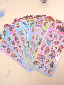 Paw Patrol Holographic Cartoon Cute Dog Stickers, Party DIY Stickers, Waterproof Decorative Stickers, Suitable For Journals, Notebooks, Scrapbooks, Planners, Arts & Crafts - Multicolor - View 5