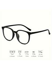 Kính gọng tròn kiểu cổ điển, tròng trong suốt, unisex, thích hợp sử dụng với máy tính. - Nhiều màu - Xem 4