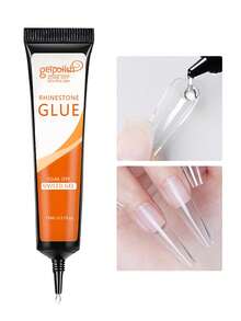 جل لاصق أظافر فائق القوة بسعة 15مل/30مل، مناسب لنحت وتصميم فن الأظافر ثلاثي الأبعاد، ملصقات بودرة كروم للزخرفة، يتطلب تثبيت بمصباح أشعة فوق بنفسجية/LED - شفاف - مشاهدة 5