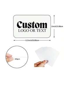 50/100 PCS 2x3.5 Inch(5.08 X 8.89cm) Custom Acrylic Ins Frame Transparent Peripheral Card,Custom Transparent Business Cards, Waterproof PVC Clear Business Card, Personalized Calling Cards, Plastic Business Card