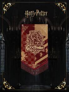 1pc Harry Potter Vintage Banner - Four Houses Retro Tassel Flag, Suitable For Dorm, Outdoor Area, Party And Home Decor, Holiday Magic Decoration, Perfect Gift For Fans, Flag Only (No Pole Included), Birthday Decor - Multicolor - View 9