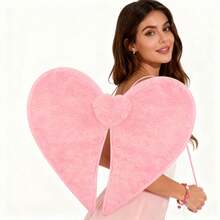 Valentine's Day Heart-Shaped Wings, Plush Angel Wings, Pink Heart-Shaped Decorated Romantic Atmosphere Wings, Are Very Suitable For Parties, Valentine's Day, Weddings, Masquerade Balls, Carnivals, Christmas, Halloween, Wedding Parties, Role-Playing Costumes, Stage Performances, Birthday Parties And Other Special Occasions As Fashionable Accessories. - Multicolor - View 1