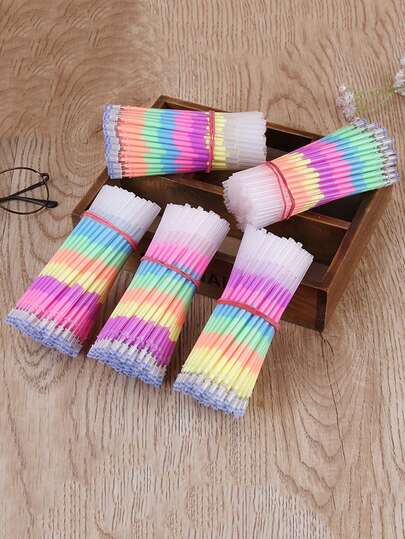 6 Colors Creative Stationery Office Supplies Refill Pen Cartridges, Colorful Drawing Refill Pen Cartridges, Rainbow Pen Refills