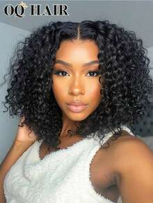 OQ Tóc giả ren phía trước kiểu sóng sâu, độ dày 200%, dài 8-14 inch, cắm là dùng ngay, các nút thắt đã được tẩy trắng, không cần keo, màu tự nhiên, đường chân tóc đã được tỉa sẵn, thân thiện với người mới bắt đầu, 100% tóc thật. - SNatural - Xem 2