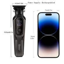 Hatteker 1个多功能电动理发器，带高速旋转刀片和数字显示屏