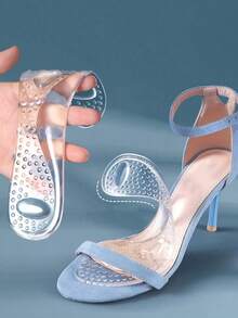 1 Pair Silicone Gel High Heel Shoe Inserts For Women, Provides Cushioning To Prevent Slipping On High Heels For Women Pumps And Men Sneakers Shoes Summer, Back To School Supplies, Boots Accessories For Shoes For Women, For Outdoor, Sport, Travel, Household, Office, School - Clear - View 2