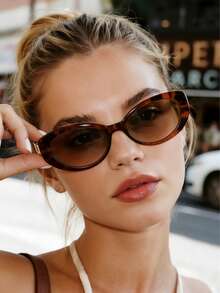 一副女士猫眼时尚眼镜，休闲复古风 - 彩色 - 查看 5