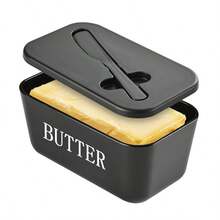 Butter Dishes With Lid For Refrigerator And Countertop, Butter Holder With Cover And Knife,Large Butter Container For Kitchen - Multicolor - View 13