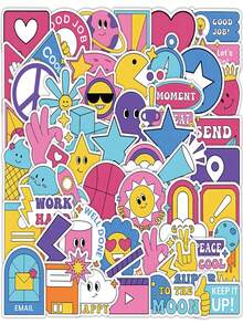 100 piezas/Paquete Conjunto de pegatinas retro Y2K con frases coreanas - Pegatinas de metal lindas para teléfono, adecuadas para decorar estuches de lápices de estudiantes, diarios DIY y manualidades