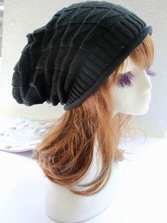 1 st/set veckad mössa med lugg, vår- och sommarmössa i ull för kvinnor, koreansk stickad mössa i ett lager, pullovermössa, mångsidig hörselskyddande mössa,