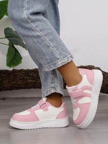 1 Pair Girls' Spring New Soft Bottom Fashion Versatile Casual Slip-On Sneakers - Pink - View 4