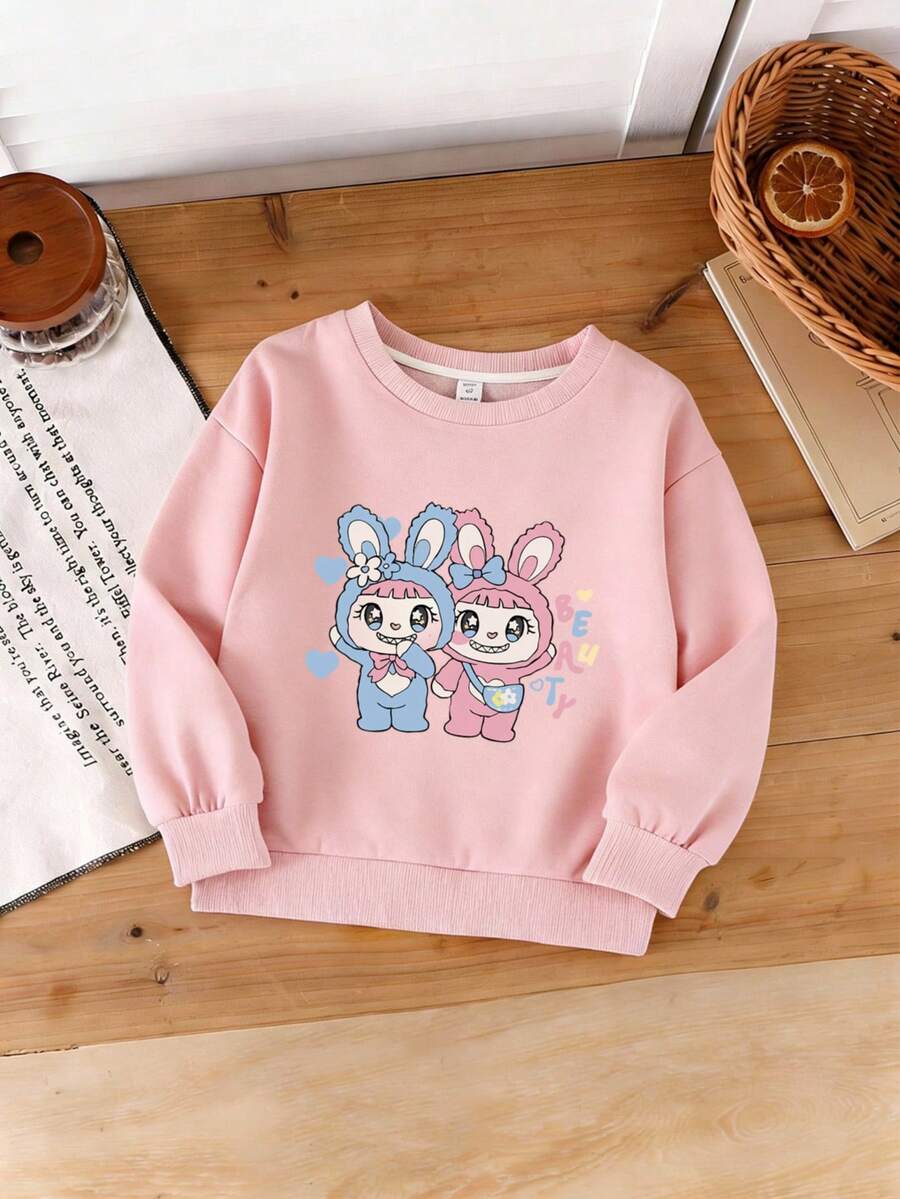 Winter Pullover Sweatshirt For Girls - Printed With Christmas Tree, Back To School Pullover Fall Clothing, Winter And Fall Casual Cover, Machine Washable, Comfortable Home Wear, Fun Style, Suitable For All Occasions Such As School, Holidays, Shopping And Sports, Christmas Day