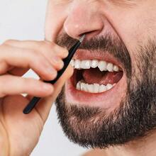 Honoson 6-Piece Tweezers Set For Ingrown Hair, Blackhead, Nose Hair, Facial Hair, Eyebrow And Debris Removal (Yellow) - Black - View 6