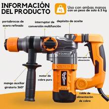 Rotomartillo Cincelador Perforador Con 2200w Naranja - Naranja - Ver 7