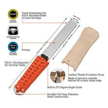 SHARPAL Dual-Grit Diamond Sharpening Stone File Coarse 325 / Extra Fine 1200 Grit - 121N 堅固手柄,無皮繩 - 查看 5