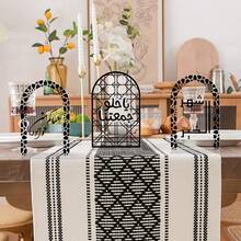 زخرفة وتزيين لعيد رمضان، شبكة أكريليك سوداء بشخصيات رمضانية، ديكور مناسب لطاولة المكتب والطعام، تزيين المنزل خلال رمضان وعيد الفطر - متعدد الألوان - مشاهدة 5