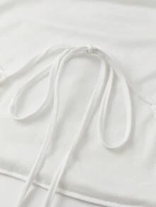 Women's Sparkly Sequin Outfits Cowl Neck Tank Tops + Mini Ruched Bodycon Skirt Set Party Clothes - White - View 5