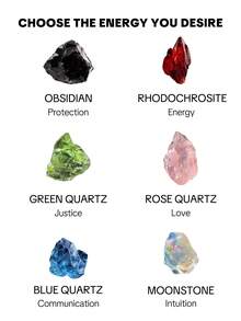 4pcs Crystal Jewelry Set Collection, Necklace, Bracelet, Ring, Earrings Set : Black Obsidian (Protection & Grounding), Green Aventurine (Luck & Abundance), Rose Quartz (Love & Harmony), Blue Lapis Lazuli (Wisdom & Truth), Moonstone (Intuition & New Beginnings), Red Garnet (Passion & Energy) For Women, Healing Stones Gift, Chakra Balancing, Positive Energy Jewelry - Apricot - View 2