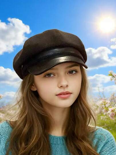 新款女士贝雷帽，韩版休闲八角帽，复古艺术报童帽，修饰脸型