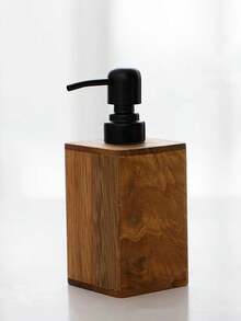 7oz/17oz Refillable Vintage Wooden Soap Dispenser, Solid Wood Frame With Black Pump, For Liquid Hand Soap, Lotion, Dish Soap In Bathroom & Kitchen