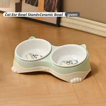 2-in-1 Futter- und Wassernäpfe für Haustiere, keramischer Anti-Verschütt-Futternapf und Trinknäpfe für Katzen - 150 ml - Übersicht 9