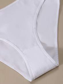 5件装女士低腰纯色透气亲肤内裤