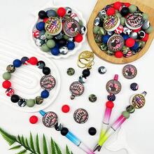 5/25/50pcs Military Soldier Series Silicone Bead Set - Soldier Badge & Design - Suitable For DIY Crafts Like Keychains, Necklaces, Bracelets, Decorative Pens, Jewelry And Pendants - Great For Back To School, Halloween, Christmas, Holidays, Birthday Gifts - Military Fan Soldier Series - View 6
