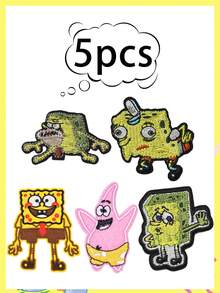 SpongeBob SquarePants 卡通刺绣布贴，服装，包袋，装饰贴片，破洞修补贴，热转印贴片，电脑刺绣贴片，服饰，鞋子，帽子 - Embroidery patch(刺繡貼) - 查看 5