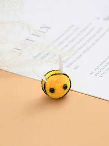 10个/25个/30个可爱毛绒蜜蜂玩具，背包配件，手工DIY毛绒玩具，花园盆栽装饰，万圣节装饰，圣诞节装饰，蘑菇，毛绒蜜蜂