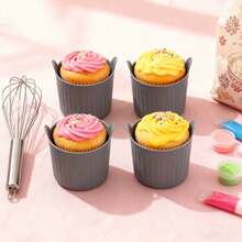 6个可重复使用的不粘硅胶鸡蛋模具 - 适用于空气炸锅、烤箱和微波炉烹饪烘焙