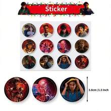 1set/12pcs New Popular American TV Series' ' Season 5 Themed Birthday Party Invitation Card Set, Paper Invitation Envelope, Envelope+Character Stickers, Fan Film And Television Peripheral Party Decoration Supplies, Birthday Party Creative Invitation Card, Birthday Gift, New Year's Gift - Multicolor - View 3