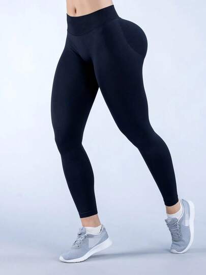 VANEZING 1Pc Women's Butt Lifting Slimming Seamless Leggings, High Waist Solid Color Yoga Pants, Suitable For Outdoor, Running, Cycling, Pilates, Yoga, Gym Workout, Ioggers For Women, Leggings For Women