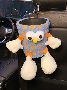 1个创意可爱怪兽汽车纸巾盒，汽车悬挂式纸巾袋，汽车纸巾架，收纳盒，汽车垃圾桶 - 彩色 - 查看 25