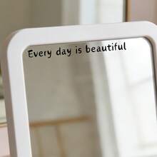 1pc "Every Day Is Beautiful" Seamless, Cornerless Sticker. This Sticker Is Designed For Dreamers And Doers, Blending Understated Elegance And Genuine Warmth, As A Companion To Face The Present And Move Towards The Future. It Is Durable, Leaves No Residue, And Can Be Easily Applied To Curved Or Flat Surfaces - Whether Decorating Your Beloved Car Or Keeping Hope Alive During Your Daily Commute, It Will Add A Touch Of Radiance. - A - View 2