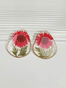 2 piezas Colgante de flor de 12 meses dulce, colgante de flor natural, colgante de flor transparente, para hacer joyas DIY y como colgante decorativo, adecuado como regalo de cumpleaños, regalo del Día de la Madre, se puede usar para collares, aretes, llaveros, encantos de bolso - Colgante de flor de cumpleaños - Ver 17