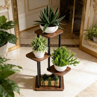 Minimalist Multi-Tier Floor Plant Stand, Suitable For Indoor And Outdoor Potted Plant Decor