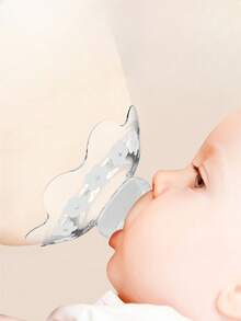 KUNT 1pc Silicone Nursing Protector Shield, Breastfeeding Nipple Cover, Anti-Bite & Inverted Nipple Corrector - Clear - View 13