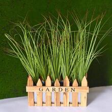 - 12 plantas de csped artificial, arbustos, zacate de trigo, tallos de vegetacin falsos para decoracin de habitacin, interior, hogar, plantas de zacate alta para decoracin al aire ltima - 12 - Ver 6