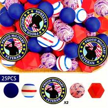 5/25/50pcs Military Soldier Series Silicone Bead Set - Soldier Badge & Design - Suitable For DIY Crafts Like Keychains, Necklaces, Bracelets, Decorative Pens, Jewelry And Pendants - Great For Back To School, Halloween, Christmas, Holidays, Birthday Gifts - Military Fan Soldier Series - View 14