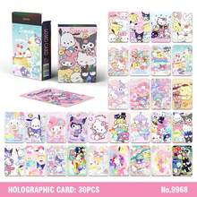 30pcs Sanrio Holographic Card Set: Double-Sided Laser Photo Cards - Eye-Catching Design, Adds Fun And Novelty, Perfect For Social Gatherings And Anime Enthusiasts. A Unique Gift That Brings Surprise And Excitement To Any Interaction! - Multicolor - View 11