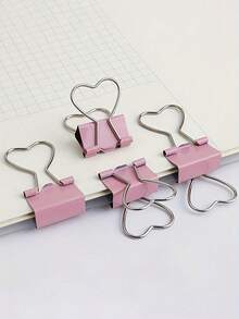 4/8/12PCS Valentine's Day Pink Heart Shaped Clips - Cute Long Tail Planner Clips For Scrapbooking, Love Notes, Photo Display, Journaling, Girls Gifts - Multicolor - View 8