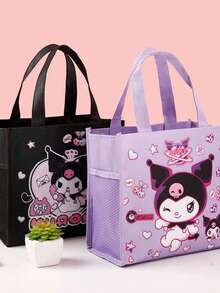 SANRIO 三丽鸥酷洛米大容量保温午餐包 - 防水手提包，学生适用，带加厚铝箔内衬的保温便当盒，可重复使用的保冷袋，适用于辅导、工作、野餐、露营、返校等场合，可爱卡通图案，时尚实用日常食品收纳手提包午餐盒保冷袋，男女皆宜，适合野餐、上学等场合，也是送给女性的礼物。 - 彩色 - 查看 4