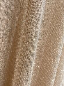 JTI 女士时尚宽松波西米亚风度假透气舒适百搭披肩衬衫 - 卡其色 - 查看 5