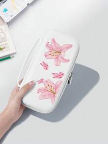 1pc Hibiscus Flower Pattern Protective Case/Storage Bag For Nintendo Switch2 (2025)/Switch/Switch OLED/Switch Lite, Detachable Left & Right Grip Covers, Best Gift For Switch Gamers - Multicolor - View 2