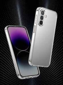 1pc Android Transparent Shock-Proof Bumper Phone Case For Galaxy A56/A55/A54/A53/A52/A51, 2-In-1 Phone Case For Galaxy S25 Ultra/S24 Ultra/S23 Ultra, Cool Android Phone Case For Galaxy A17/A16/A15/A14/A13/A12, Scratch-Resistant Transparent Back Cover For Redmi 14C, Classic Protective Case For Redmi Note 14 Pro, Durable Hard Crystal Shell For Galaxy S22/S23FE/S24FE/S25 - Clear - View 2