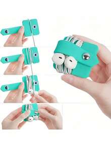 1 cái dụng cụ sắp xếp dây tai nghe, giá đỡ tai nghe, cuộn dây tai nghe, quản lý dây tai nghe - Nhiều màu - Xem 4